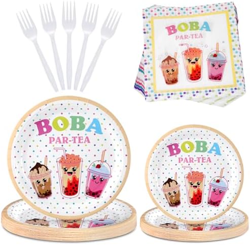 Hoolerry Bubble Tea Party Decorations Set 122 Pcs