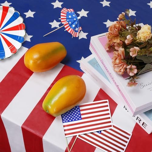 Childom 3 Pack Patriotic Tablecloths 54x108 Inches