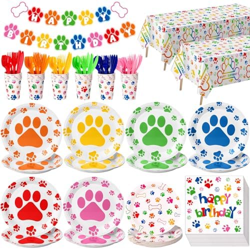 Gejoy 171 Pcs Dog Birthday Party Decorations Supplies