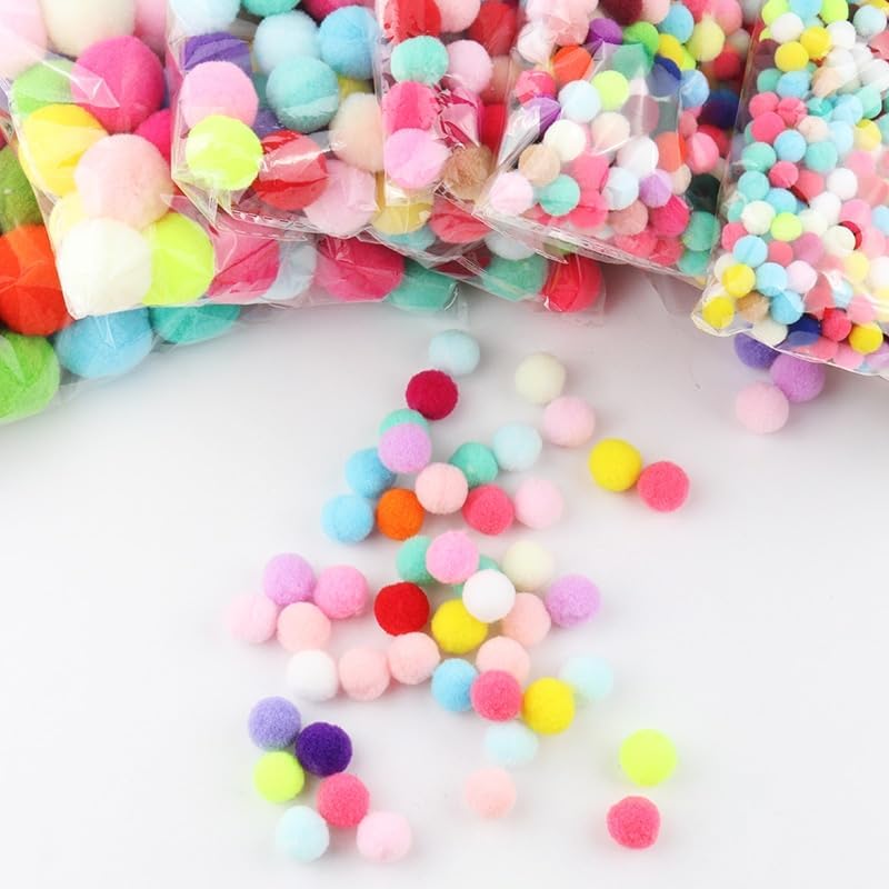10mm 1600pcs Pompom Balls for DIY and Decor