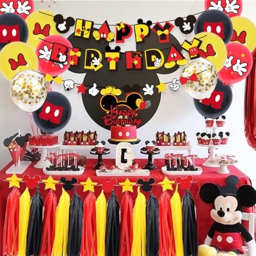 PRATYUS Mickey Birthday Decor Kit for Kids Party Supplies