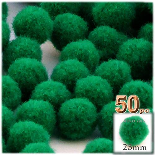 The Crafts Outlet 50-Piece Purple Pom Poms 25mm Round Acrylic Set