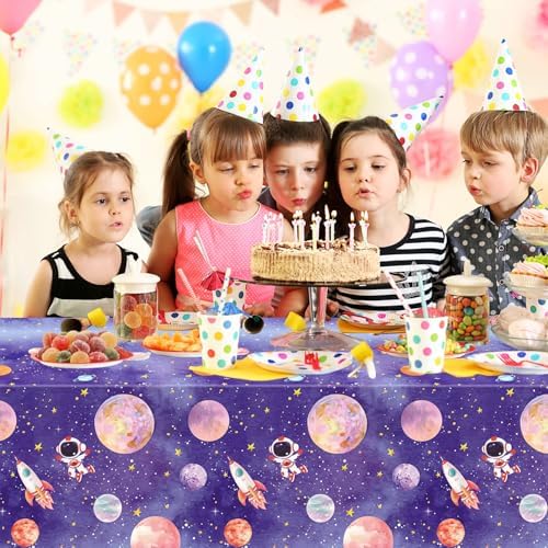 4 Pack Galaxy Tablecloth - Space Theme Decor Cover