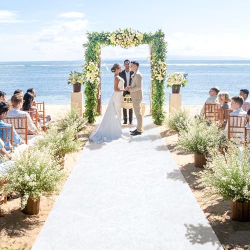 White Velvet Aisle Runner Wedding Ceremony 2x15 FT Decor