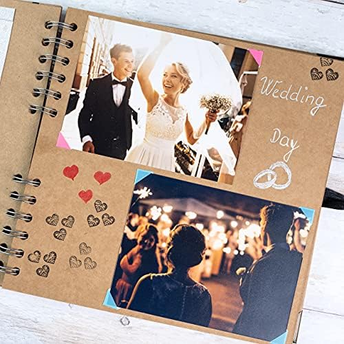 Bstorify Scrapbook Album 60 Pages 8x8 Brown Kraft Paper