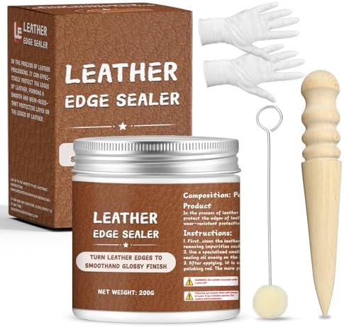 200g Leather Edge Sealer Kit for Smooth Glossy Edges