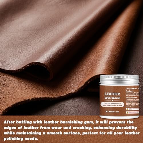 200g Leather Edge Sealer Kit for Smooth Glossy Edges