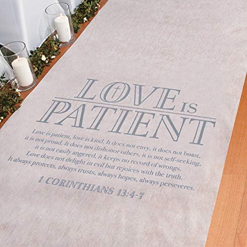 Love is Patient Wedding Aisle Runner 100 Feet