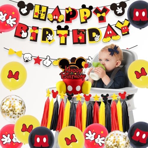 PRATYUS Mickey Birthday Decor Kit for Kids Party Supplies