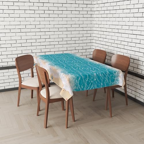 Beach Party Tablecloth Set 2PCS Ocean Waves Pool Party Decorations