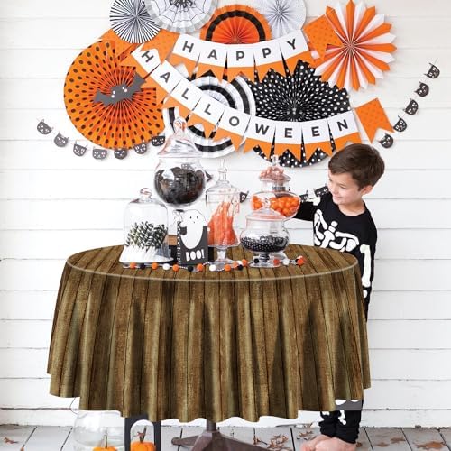 3 Pcs Wood Grain Tablecloths for Western Party Decorations