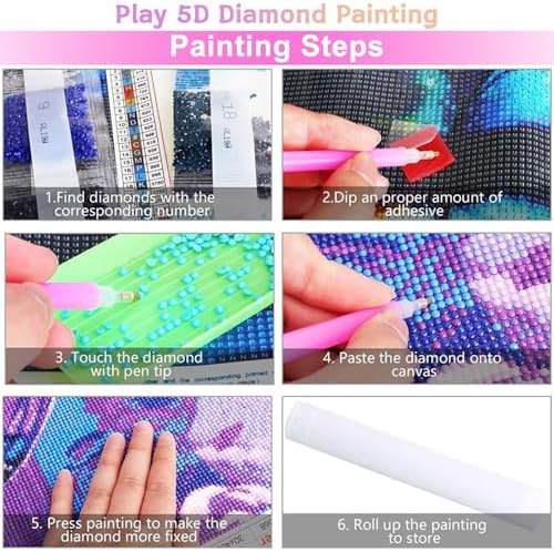 5D Diamond Painting Kit Vintage Bunny 8x12inch