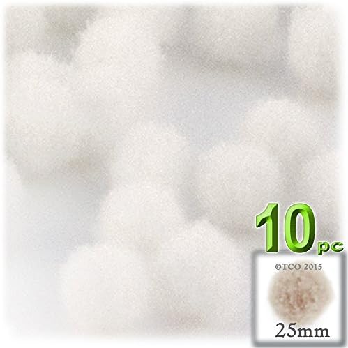 The Crafts Outlet 10-Piece Multi Purpose Pom Poms Neon Green 25mm