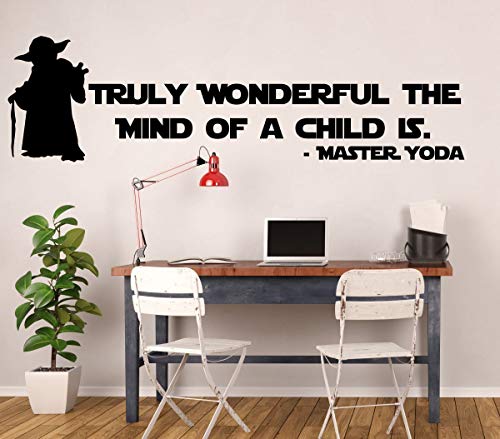 Yoda Child Quote Decal - Star Wars Vinyl Sticker - Wall Art for Bedrooms and Playrooms