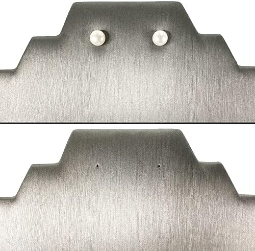 N NicePackaging Special Edition Steel Grey Leatherette 2-Notch Necklace Display 5 Pack