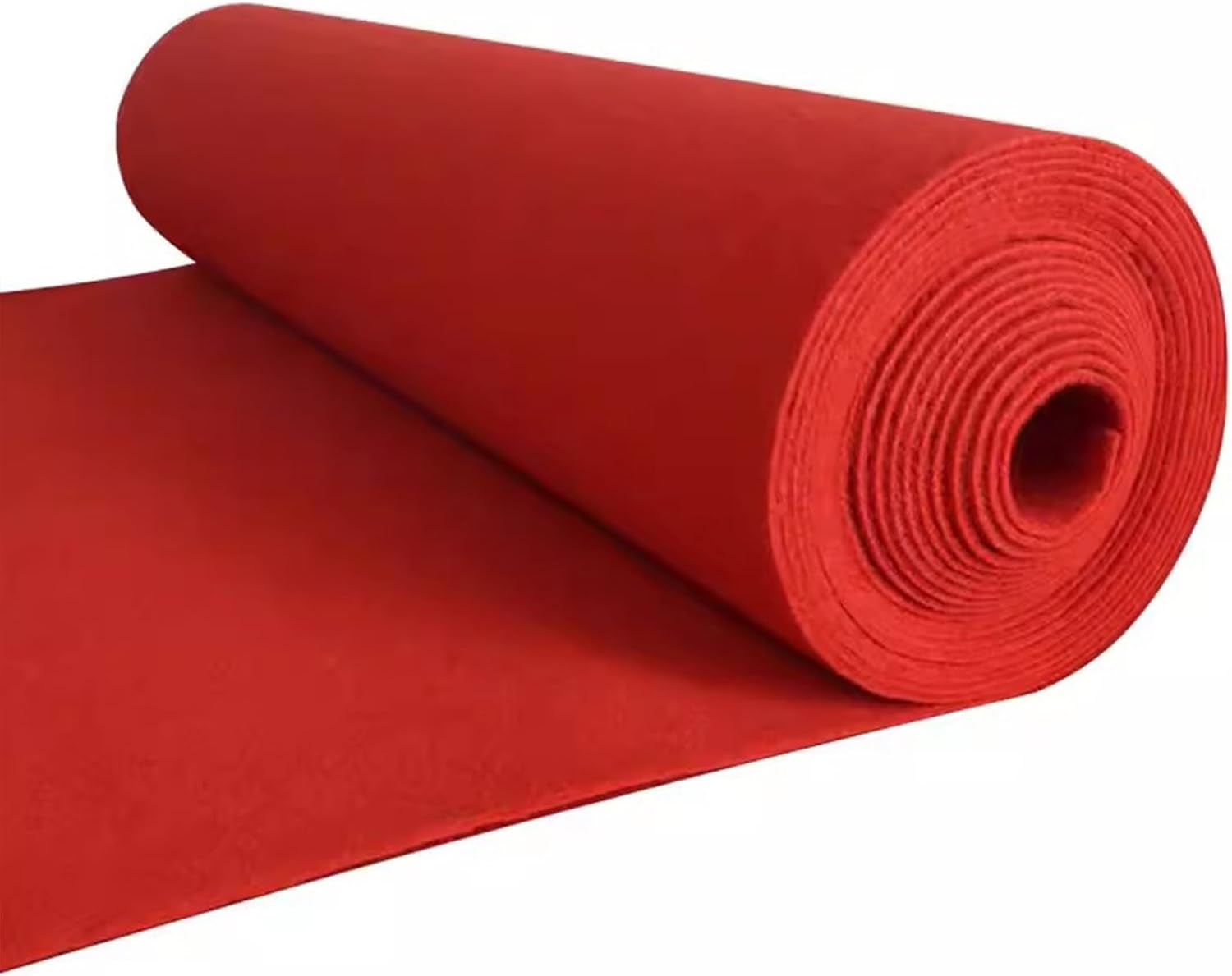 Red Wedding Aisle Runner Carpet 2mm Thickness Event Rug