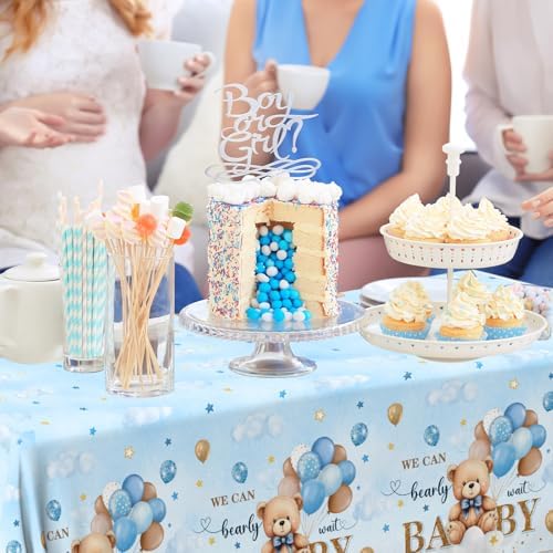 Bear Baby Shower Tablecloth 3 Pack Neutral Decorations