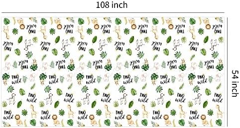 Two Wild Birthday Tablecloth Set 3 Pack 54in x 108in Safari Jungle Theme