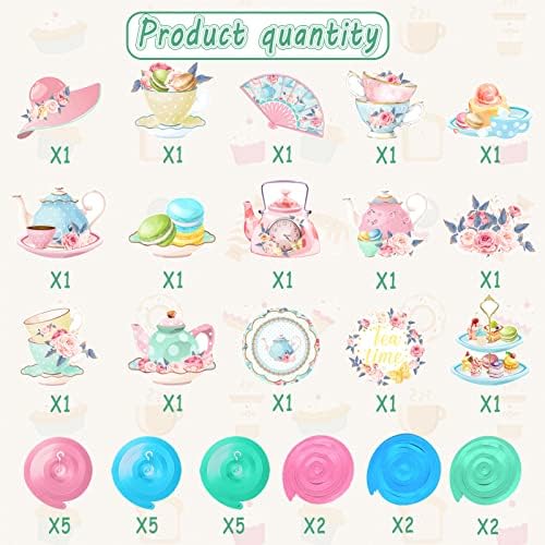 36 Piece Tea Party Hanging Swirl Decor Set