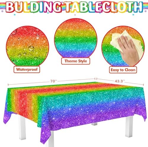DMIGHT Rainbow Party Supplies Set for Boys