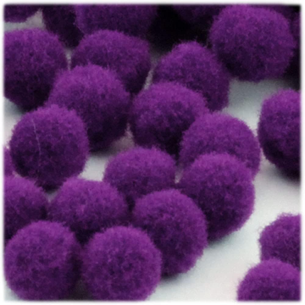The Crafts Outlet 25-Piece Purple Pom Poms Set