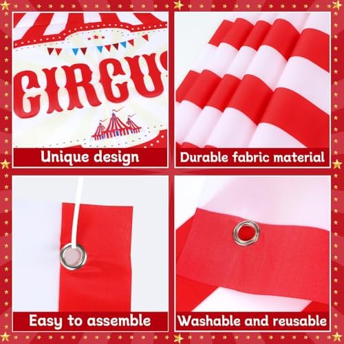 4 Pcs Circus Tent Decorations for Birthday Party
