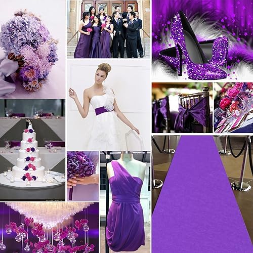 Purple Carpet Runner for Party - 26X15ft