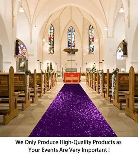 ShiDianYi Purple Sequin Aisle Runner for Wedding