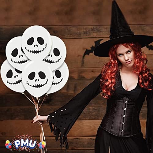 PMU Halloween Laughing Faces Balloons - 12 Inch Zipper Mouth Ghost