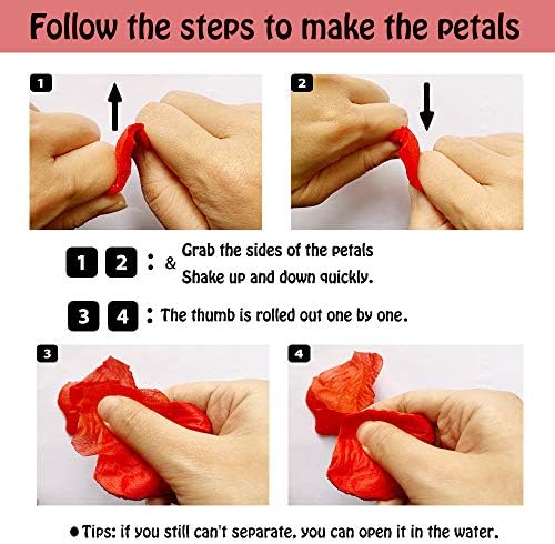 HEIPIN 2000 PCS Fake Rose Petals for Proposal Decorations and Aisle Runners for Weddings