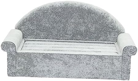 LIFKOME Sofa Shape Jewelry Display Stand in Grey Velvet
