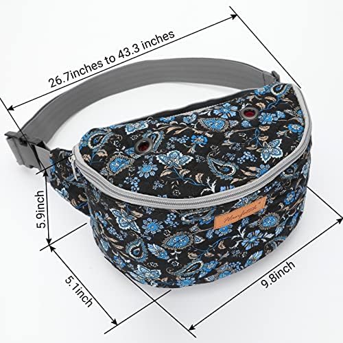 Hanfetch Yarn Crossbody Waist Bag Organizer for Crochet Hooks and Yarn Skeins