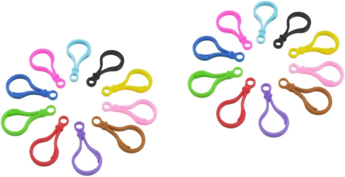 100pcs Acrylic Keyring Hooks Belt Clips for Backpack Pendant Party Favor