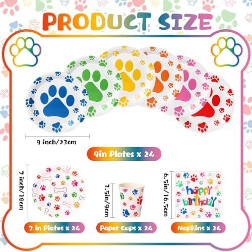 Gejoy 171 Pcs Dog Birthday Party Decorations Supplies