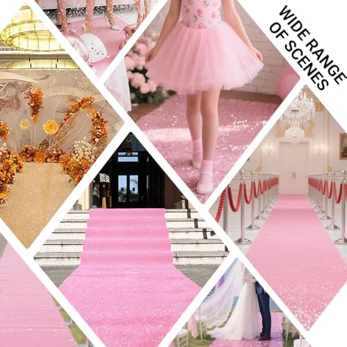 Glitter Carpet Runner for Party - 26FTx15FT