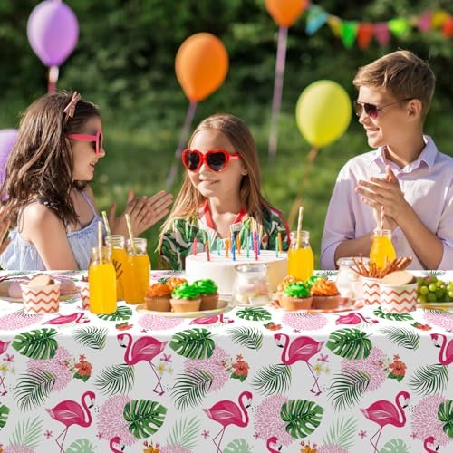 3 Pack Summer Flamingo Tablecloths for Parties