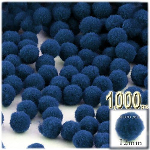 The Crafts Outlet 1000 Piece Red Pom Poms 12mm