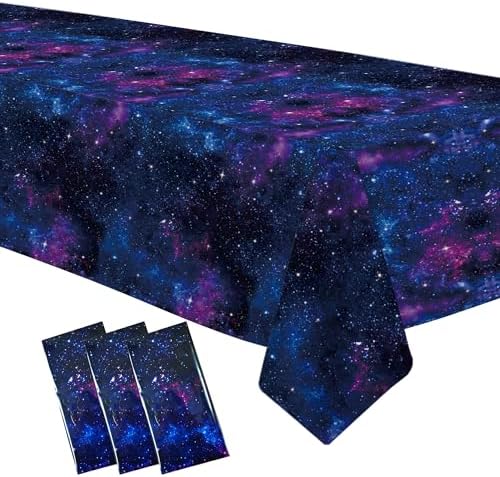 Space Galaxy Party Tablecloth - 3 Pack 54x108 Inches