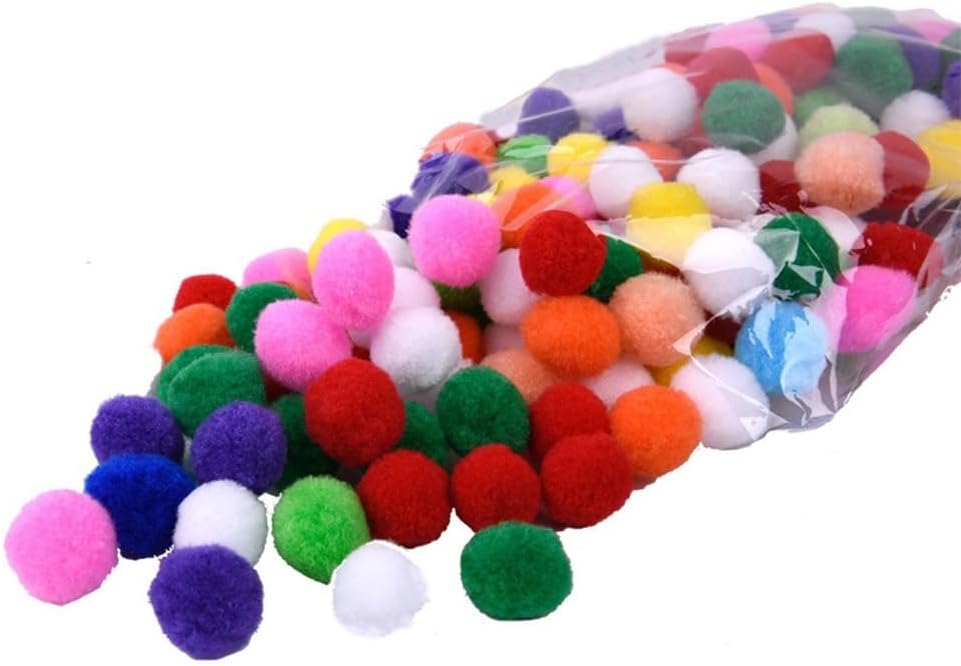 GIOTEL 60pcs Pompom 25mm Mini Fluffy Soft Pom Poms for Crafts DIY Home Decoration Sewing Supplies