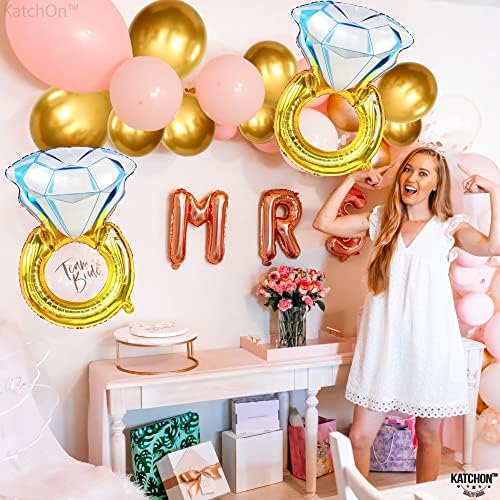 KatchOn 2 Pack 30 Inch Diamond Ring Balloons for Engagement Wedding Bachelorette Parties