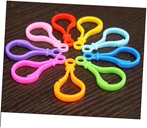 50pcs Assorted Color Acrylic Keyring Clasps for DIY Crafting and Party Favors