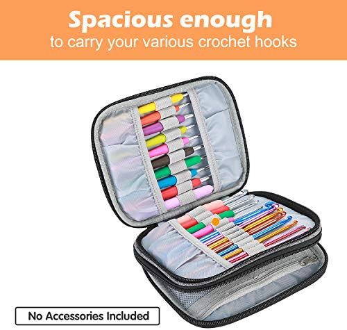 ProCase Crochet Hook Organizer Case Up to 65 Inches