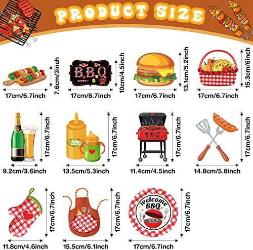 Ireer 52 Pcs BBQ Party Hanging Decor Swirls
