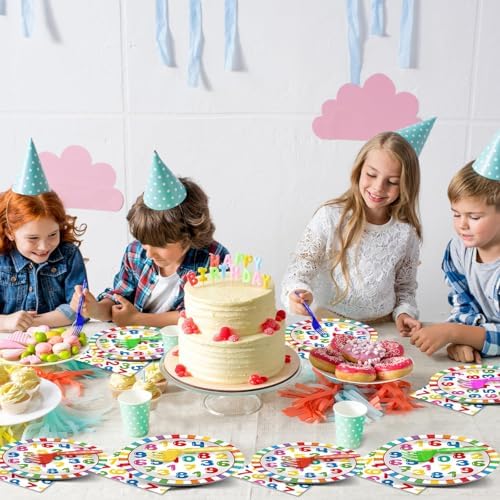 96Pcs Number Themed Party Supplies for 24 Guests