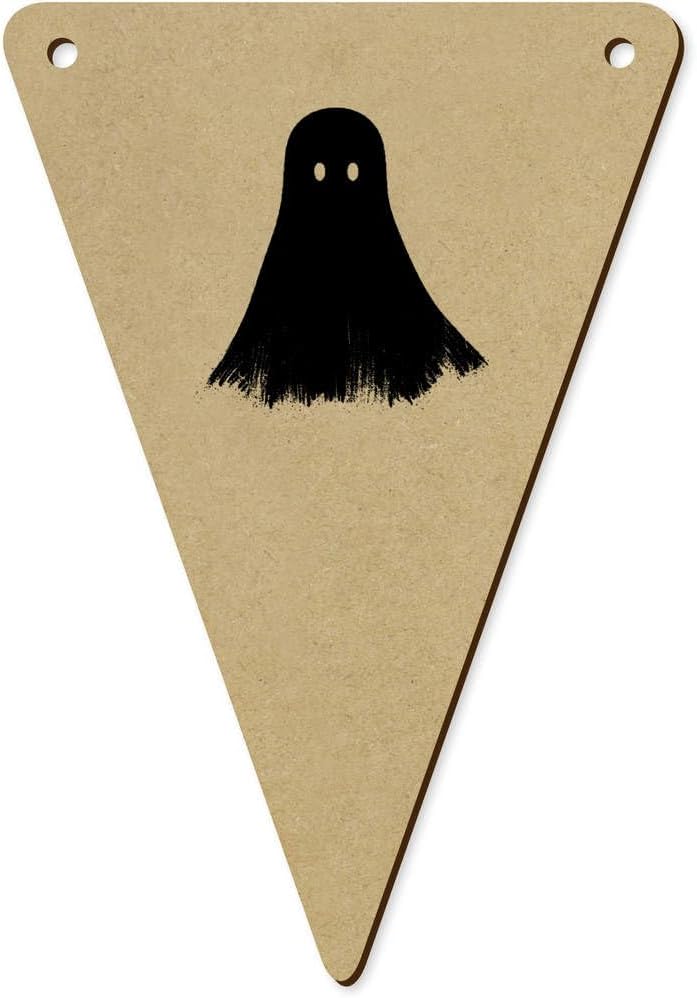 5 x 140mm Simple Ghost Wooden Bunting Flags
