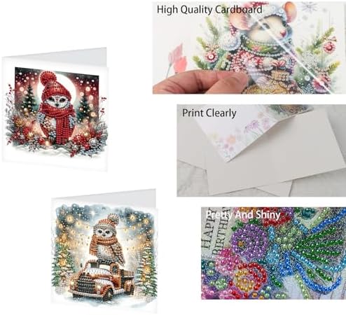 Diamond Painting Greeting Card Set of 6 with Envelopes