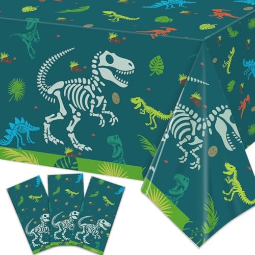 Haimimall Dinosaur Birthday Tablecloth Set of 3