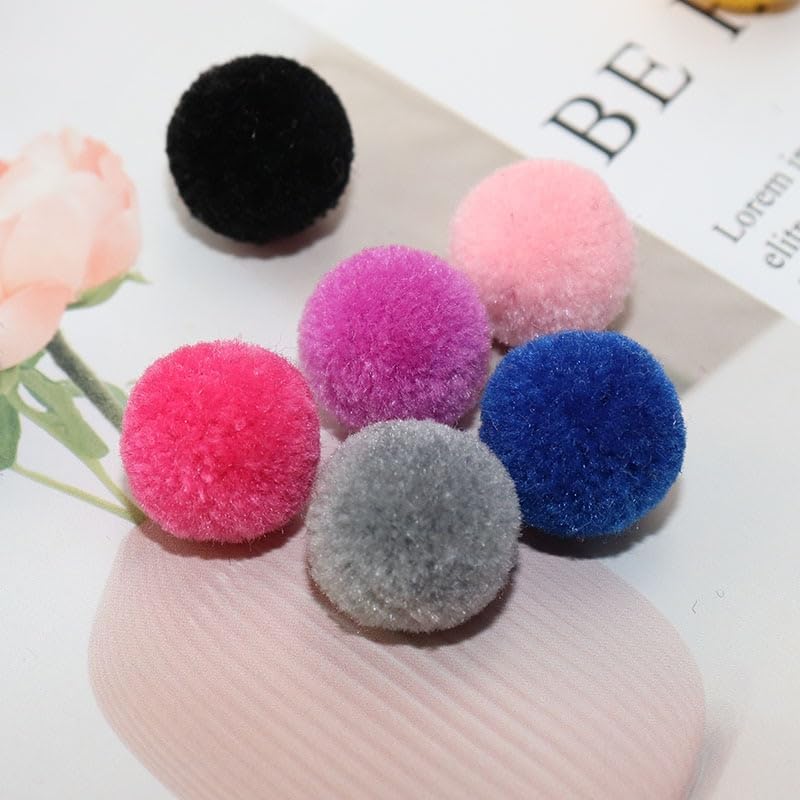 50Pcs Pack 15mm Pompom Balls for DIY Crafts Wedding Sewing