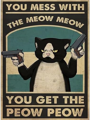 Cold Cat Diamond Art Kit for Adults 12x16in