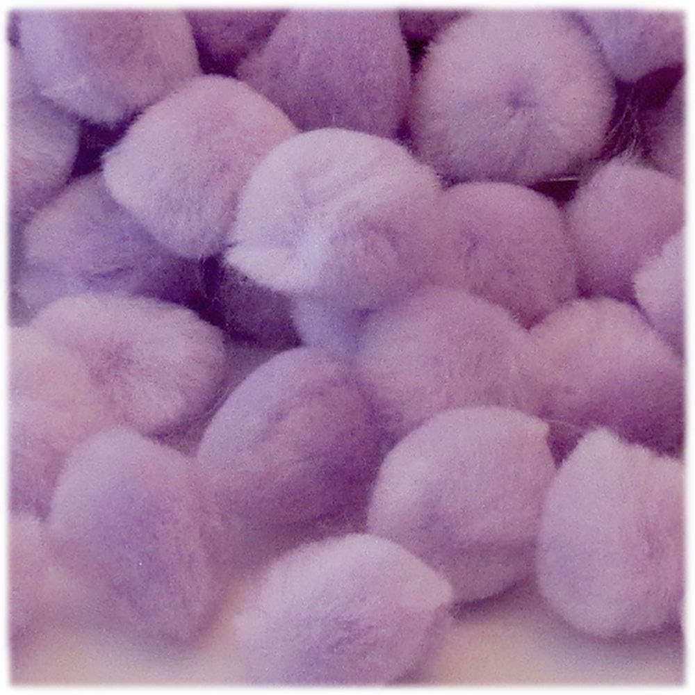 The Crafts Outlet 25-Piece Lavender Light Purple Pom Poms Acrylic 51mm Round